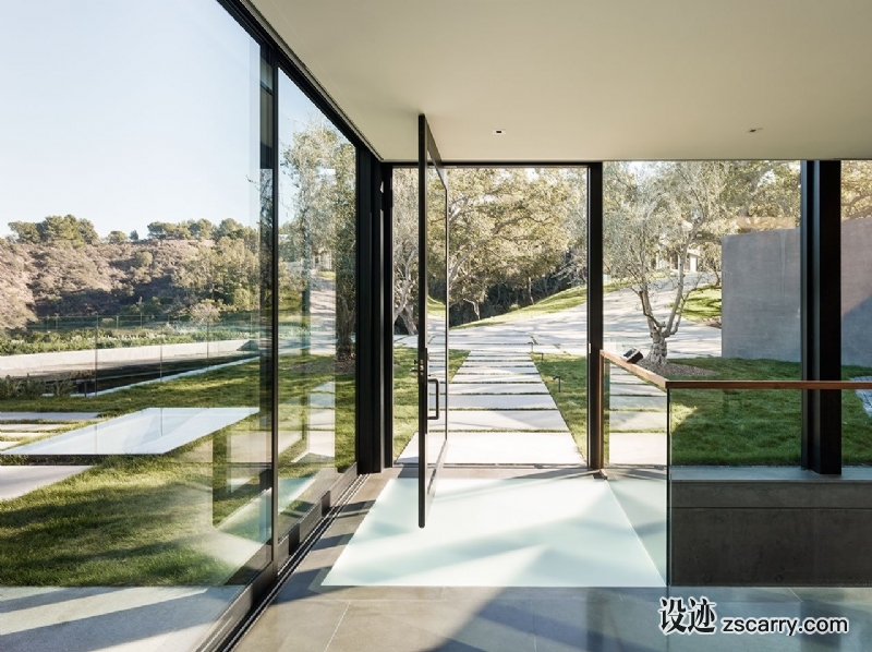 f2_oak_pass_house_beverly_hills_united_states_walker_workshop_photo_joe_fletcher_yatzer.jpg 局部参考,门,转轴门,