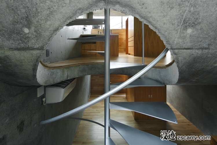 3-house-in-byoubugaura-by-takeshi-hosaka-japan.jpg 局部参考,楼梯,旋转造型,