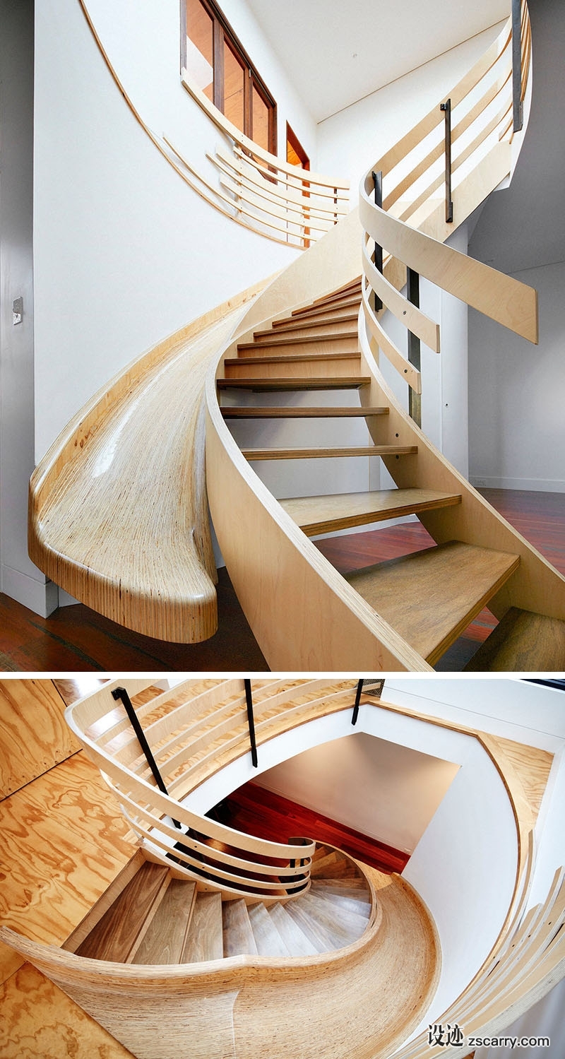 modern-house-with-indoor-wood-slide-160317-1122-01.jpg 局部参考,楼梯,创意造型,