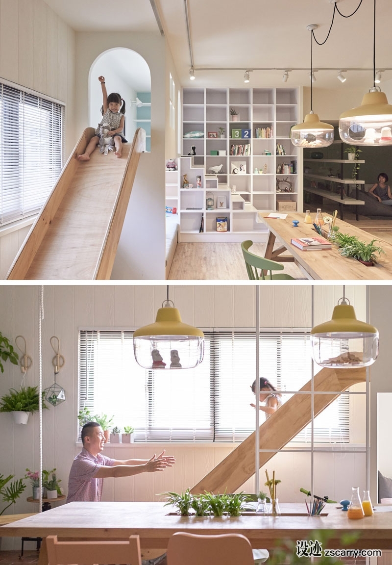 modern-house-with-indoor-wood-slide-for-kids-160317-1122-05.jpg 局部参考,楼梯,创意造型,