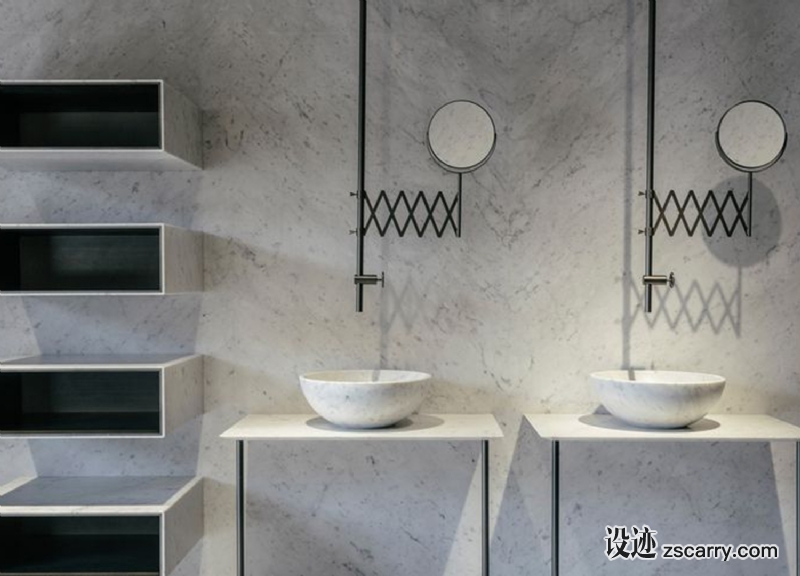 est-living-bianco-carrara-salvatori.jpg 局部参考,卫浴元素,洗手台（台上盆）,