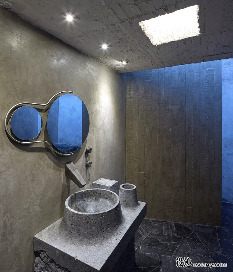 Mexico-City-Concrete-Home-15.jpg 局部参考,卫浴元素,洗手台（台上盆）,