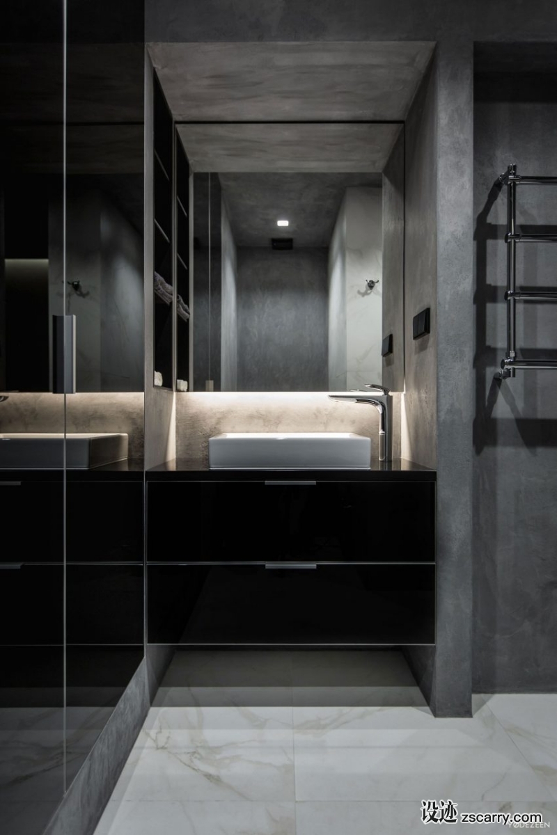 Modern-Home-Interior-32-850x1275.jpg 局部参考,卫浴元素,洗手台（台上盆）,