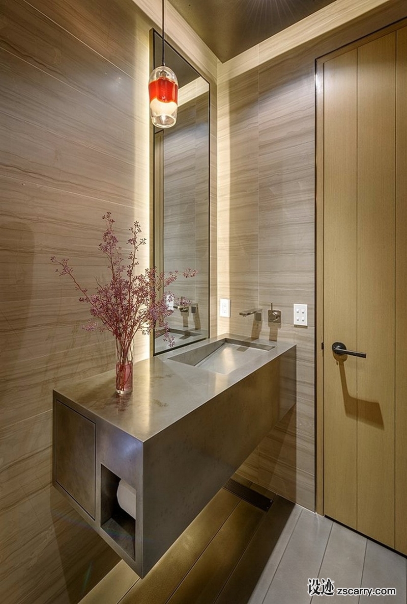 Lake-Cove-House-by-Stuart-Silk-Architects-13.jpg 局部参考,卫浴元素,洗手台（水槽式）,