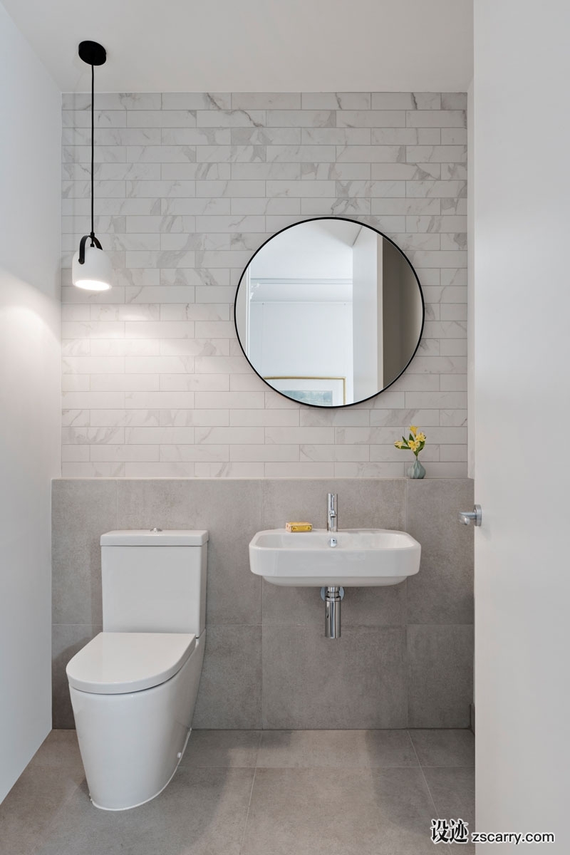 modern-white-and-grey-powder-room-120517-202-06.jpg 局部参考,卫浴元素,洗手台（独立式）,