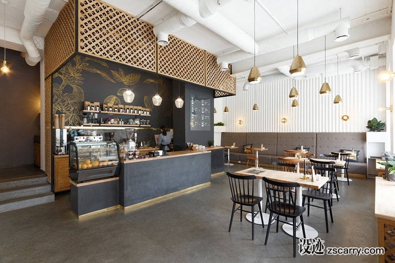 black-and-gold-coffee-shop-modern-interior-design-070617-1020-01.jpg 工装参考,餐饮空间,简餐吧,