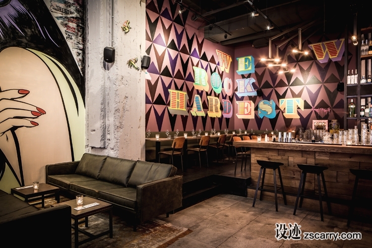 street-art-bar-bikkesement-de-bajes-amsterdam-4.jpg 工装参考,餐饮空间,餐位(靠墙),