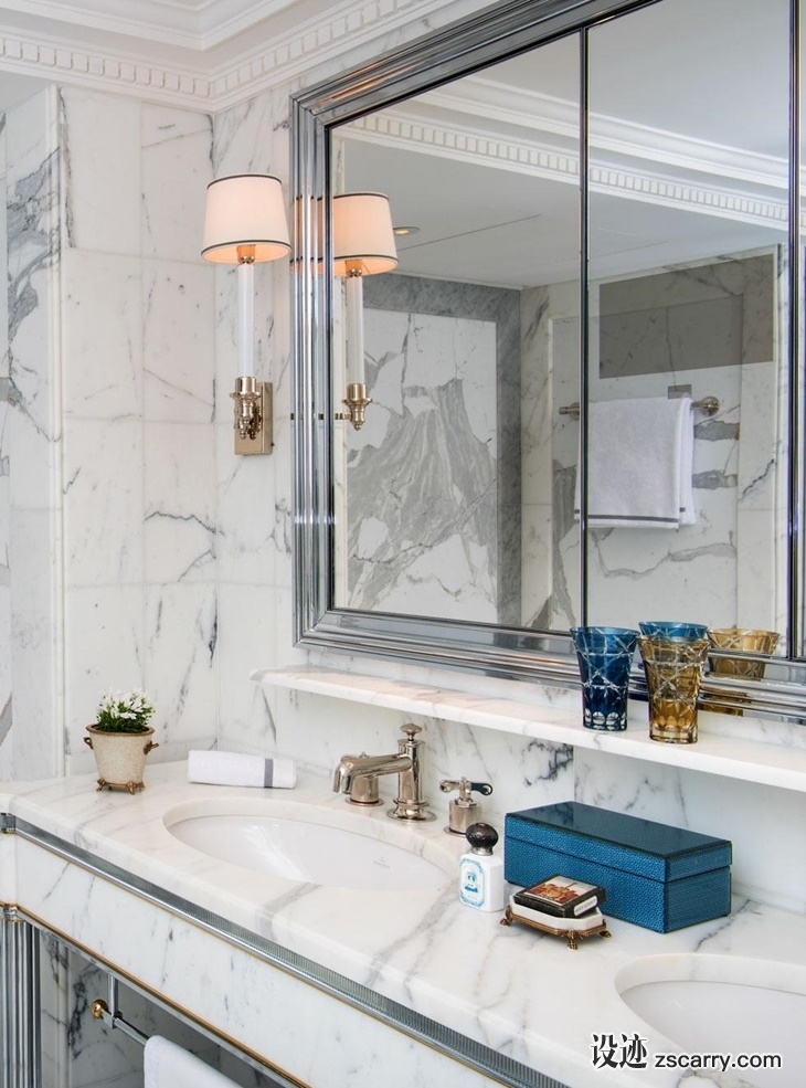 10-Hotel-de-Crillon-A-Rosewood-Hotel_Deluxe-Suite-411-bathroom.jpg 工装参考,酒店民宿,客房卫浴,