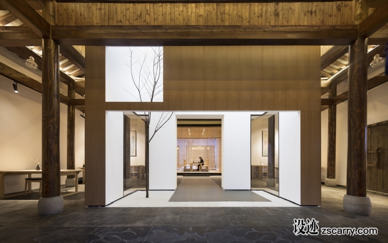 04书舍大厅与天井冥想空间.jpg 工装参考,文体医教,图书馆,