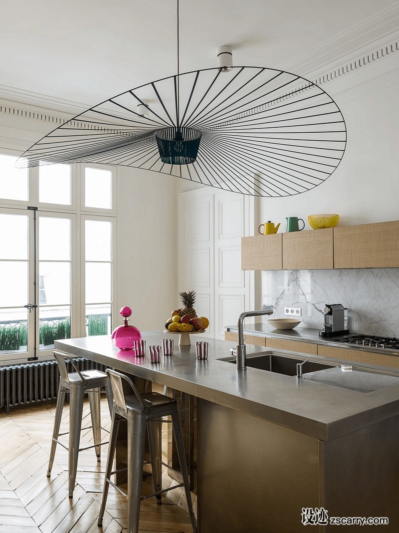 Apartment-XII-in-Paris-5.jpg 局部参考,厨房元素,岛台,