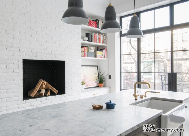 est-living-Park-Slope-Townhouse-Elizabeth-Roberts_7.jpg 局部参考,厨房元素,岛台,