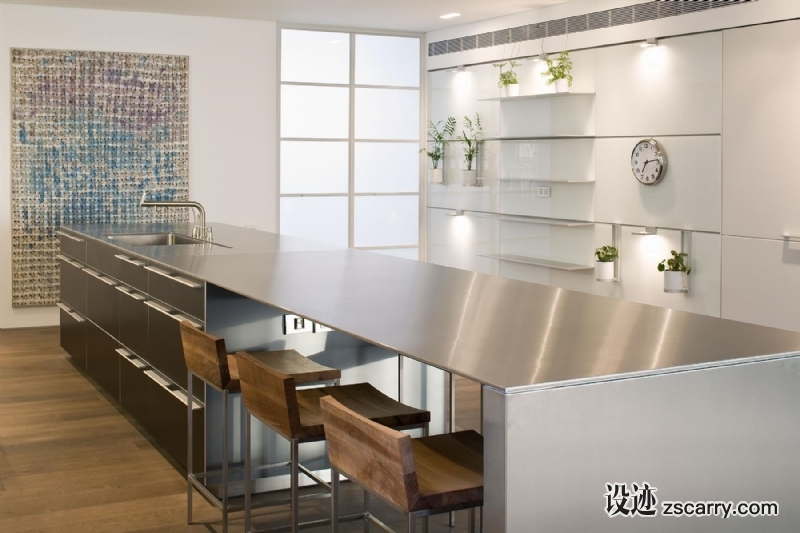 kiryat-ono-penthouse-11.jpg 局部参考,厨房元素,岛台,