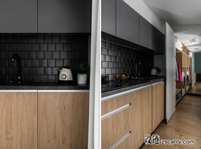 monte-cassino-apartment-oak-wood-combined-black-elements-green-toned-color-caandesign-10-696x519.jpg 局部参考,厨房元素,挡水墙,