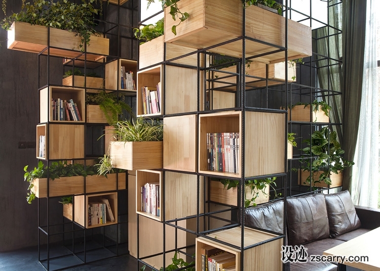 3-home-cafe-in-beijing-by-penda.jpg 局部参考,硬装元素,书架壁龛,