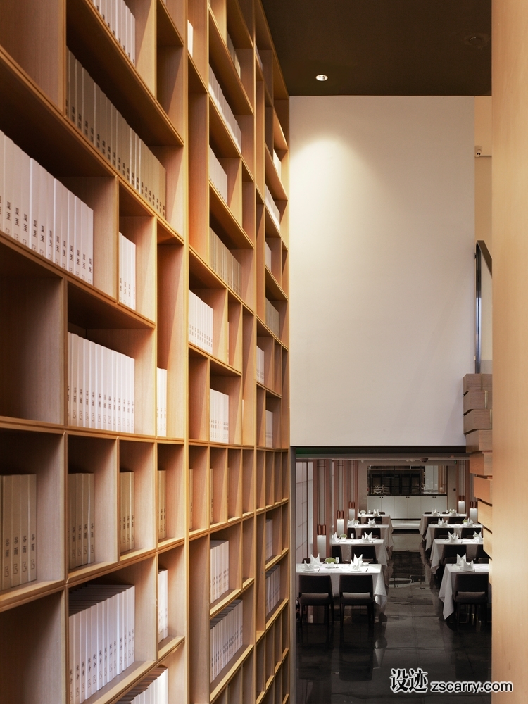007.西入口门厅-书架局部.jpg 局部参考,硬装元素,书架壁龛,