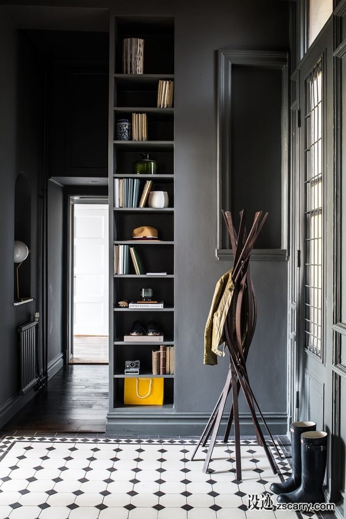 A-Historic-Home-in-the-Centre-of-Gothenburg-01.jpg 局部参考,硬装元素,书架壁龛,