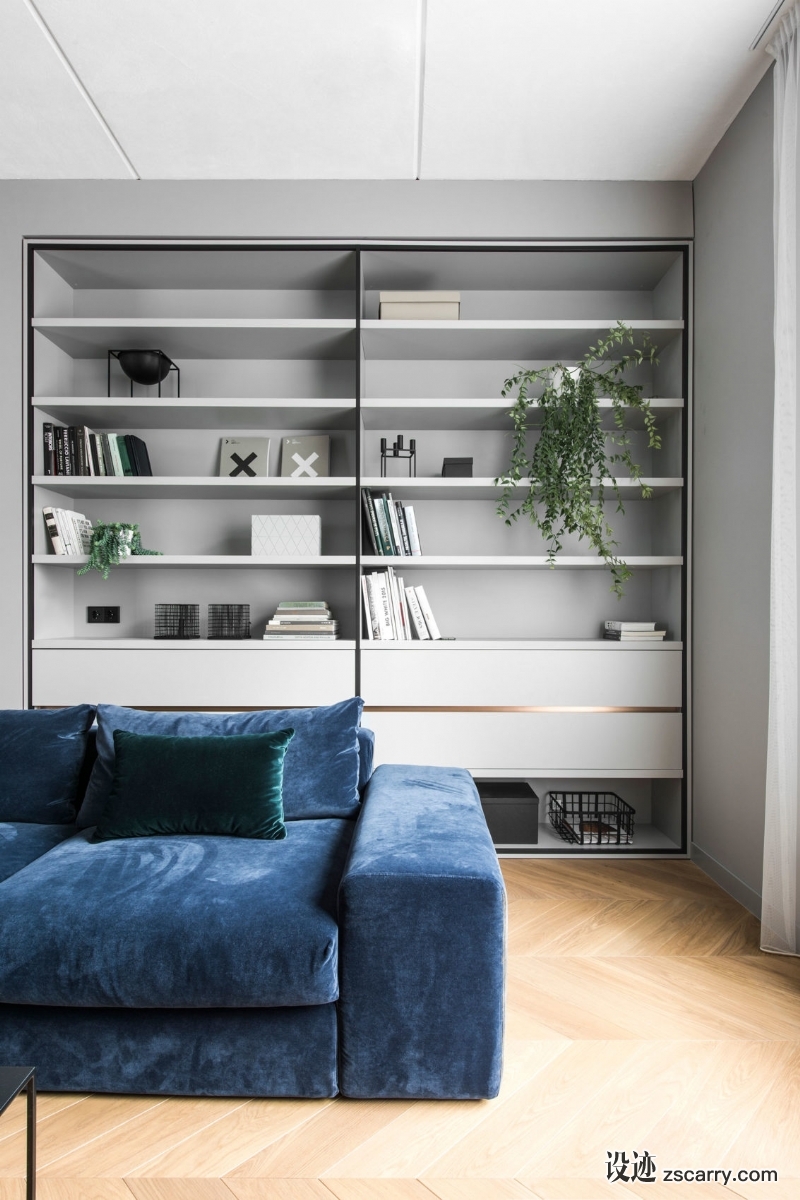 Apartment-interior-in-Basanavicius-street-01-1133x1700.jpg 局部参考,硬装元素,书架壁龛,