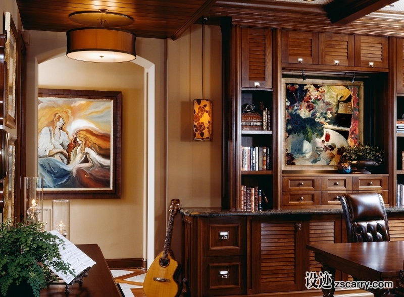 Clifford-office-2c.jpg 局部参考,硬装元素,书架壁龛,