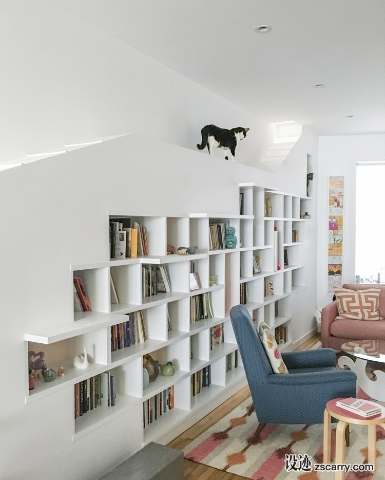 house-booklovers-cats-bfdo-architects-2.jpg 局部参考,硬装元素,书架壁龛,