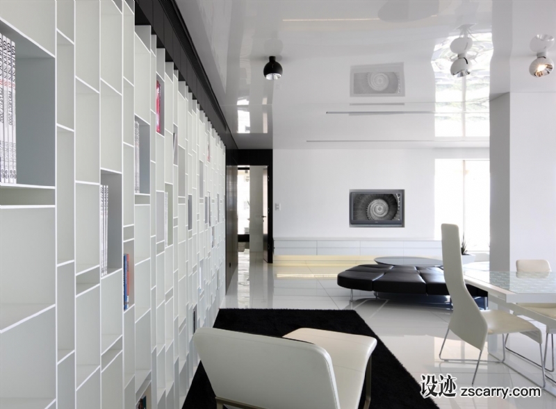 Ramat_Aviv_Appartment_04.jpg 局部参考,硬装元素,书架壁龛,