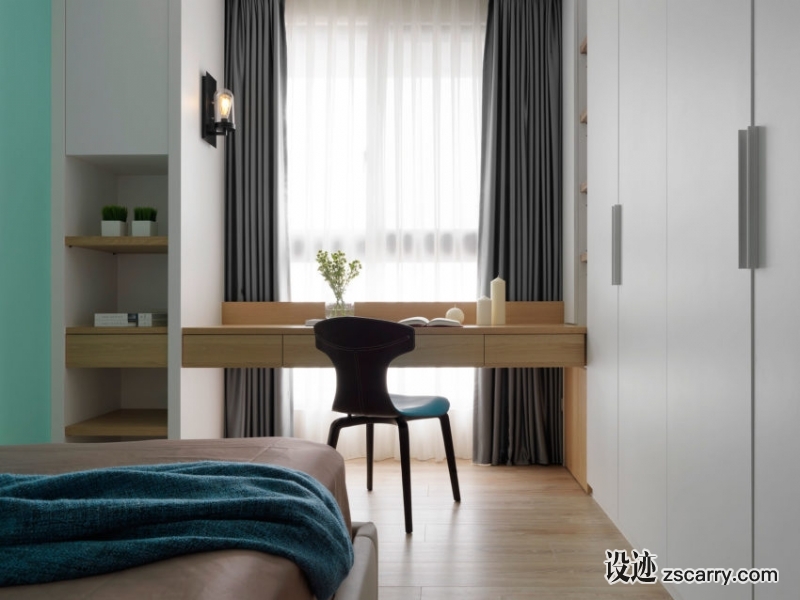 Apartment-from-Summer-Samson-19-850x638.jpg 局部参考,硬装元素,书桌字台,