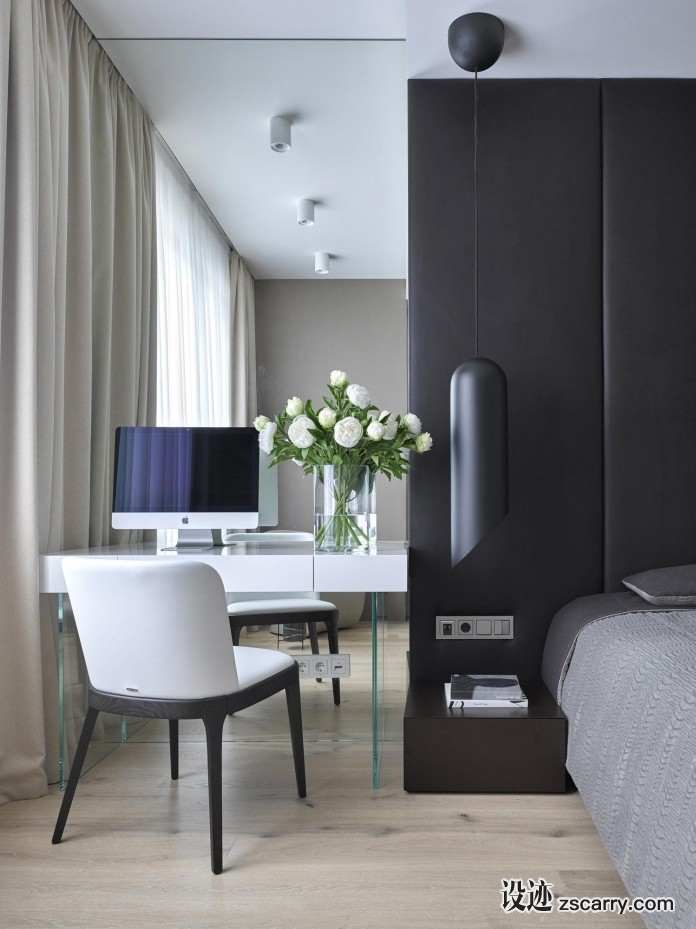 Elegant-apartment-for-a-pianist-in-Moscow-by-Alexandra-Fedorova-19-696x929.jpg 局部参考,硬装元素,书桌字台,