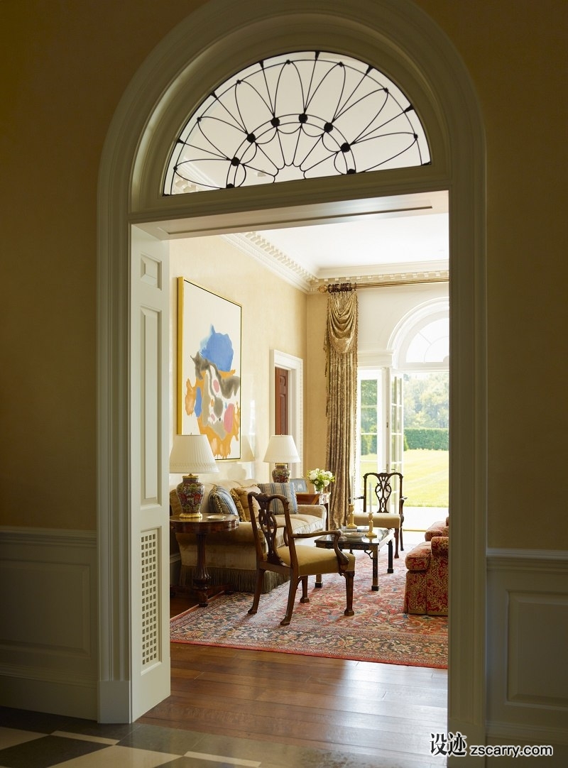 georgian-traditional-entrance-hall-to-living-room.jpg 局部参考,硬装元素,垭口,