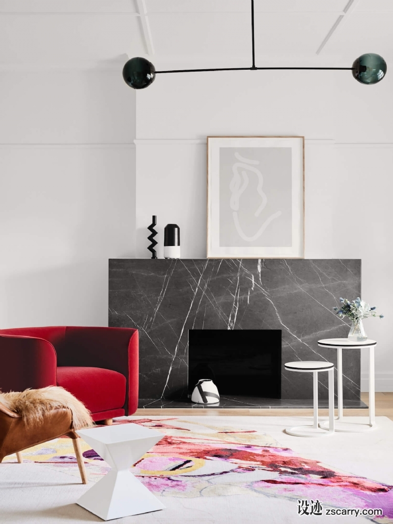 est-living-The-Rose-House-Watts-Studios-13.jpg 局部参考,硬装元素,壁炉（现代）,