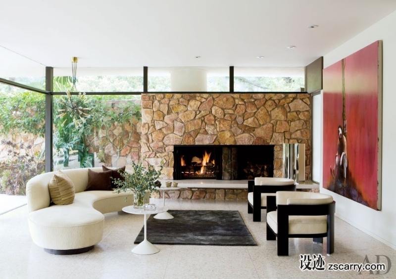 modern-living-room-brad-dunning-design-beverly-hills-california-201105_1000-watermarked.jpg 局部参考,硬装元素,壁炉（现代）,