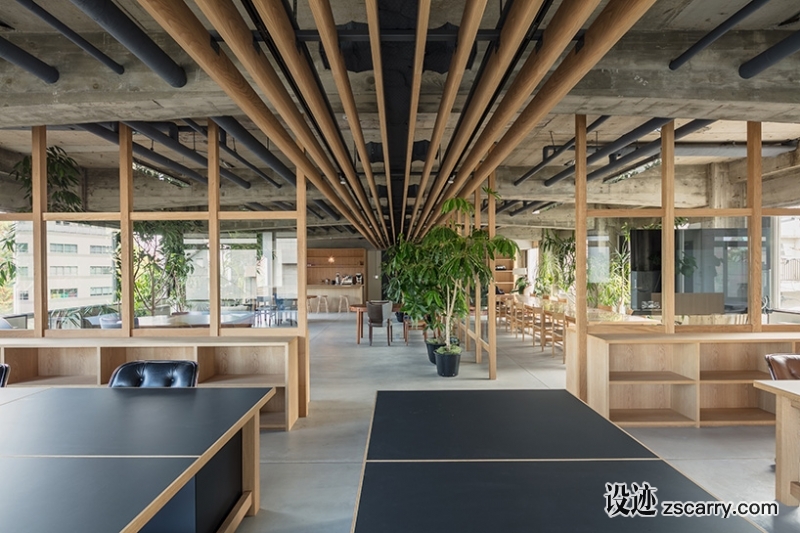 tokyo-office-general-design-designboom-05.jpg 局部参考,天花,原始裸露,