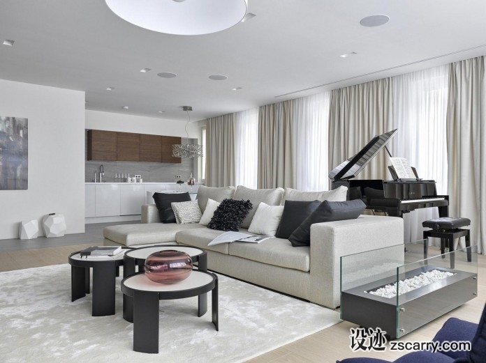Elegant-apartment-for-a-pianist-in-Moscow-by-Alexandra-Fedorova-07-696x521.jpg 软装参考,客厅搭配,现代气氛,