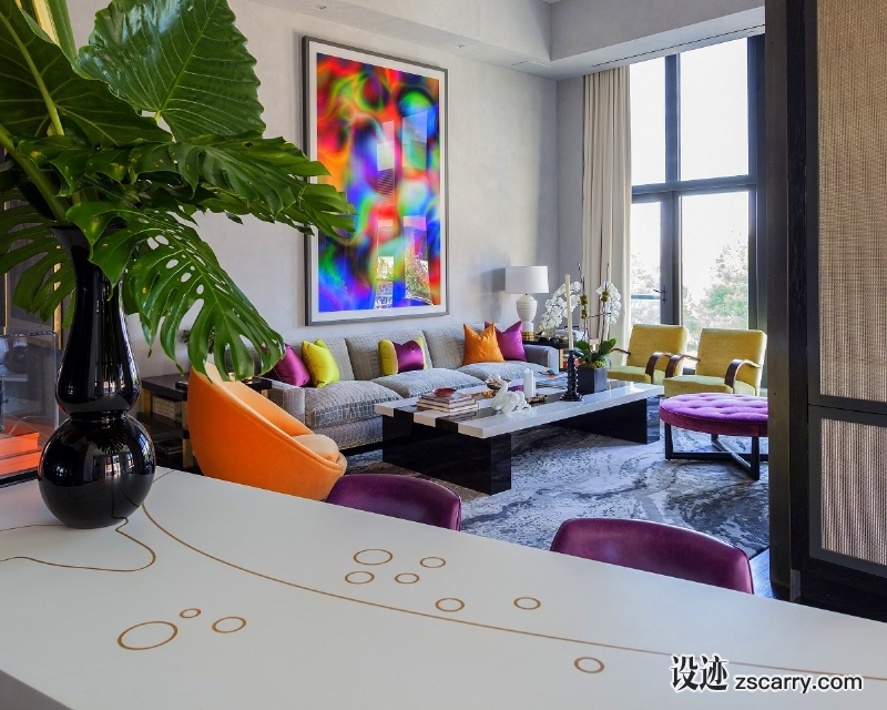 jamie-drake-west-chelsea-living-from-kitchen-001.jpg 软装参考,客厅搭配,现代气氛,