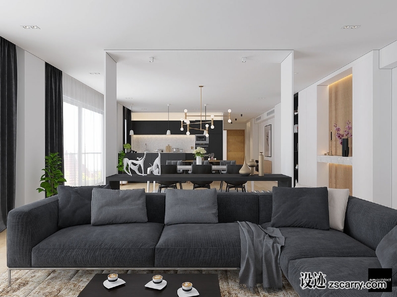 minimalist-apartment-with-luxurious-details.jpg 软装参考,客厅搭配,现代气氛,