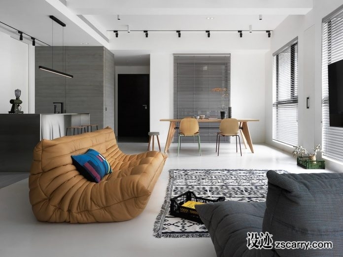 project-intended-single-storey-apartment-two-main-colour-systems-grey-white-08-696x522.jpg 软装参考,客厅搭配,现代气氛,