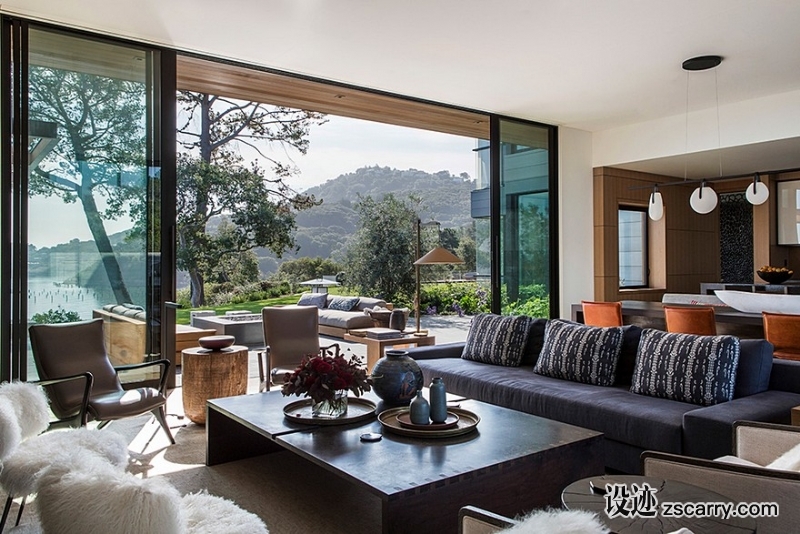 Tiburon-Bay-View-Residence-by-Walker-Warner-Architects-15.jpg 软装参考,客厅搭配,现代气氛,
