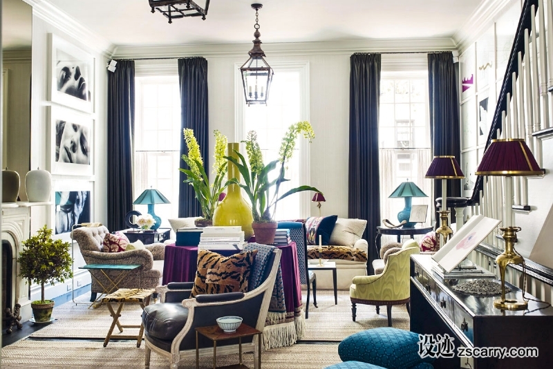 01-This+townhouse+on+the+Upper+East+Side+redefines+preconceiptions+of+glamorous,+urban+living.+It+is+warm,+inviting,+and+comfortable.+.jpg 软装参考,客厅搭配,简欧气氛,