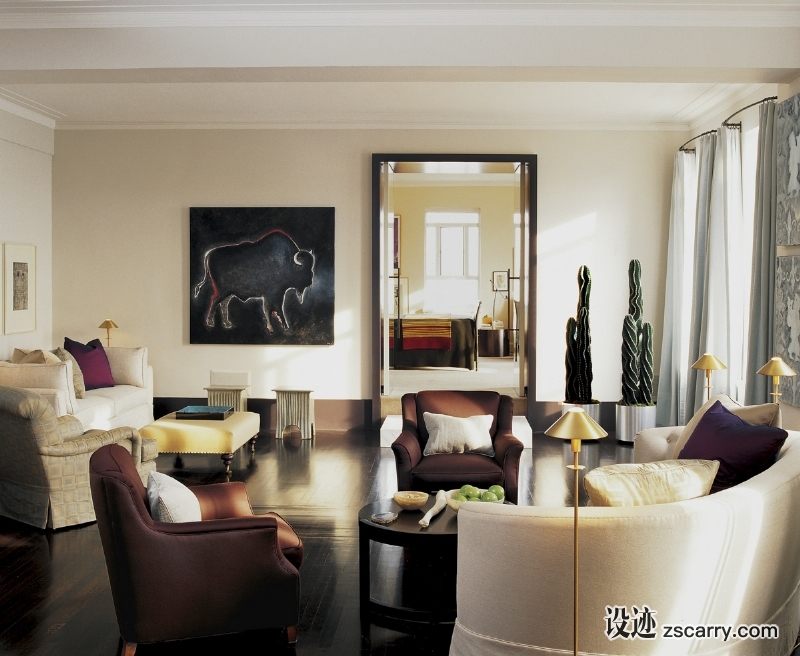 04-At+first+glance+these+rooms+appear+modern,+but+look+again.+All+of+the+forms+are+traditional.+It+was+up+to+us+to+reinterpret+the+past.+.jpg 软装参考,客厅搭配,简欧气氛,