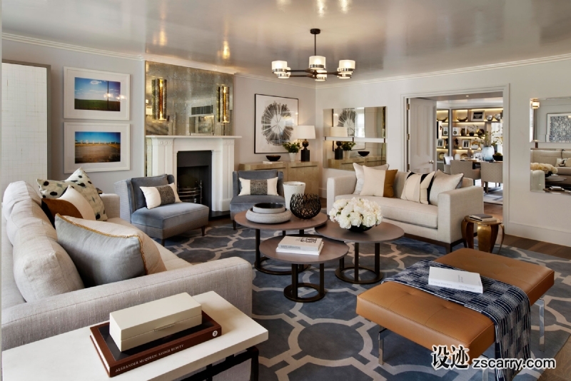 4-HELEN-GREEN-DESIGN-TOWNHOUSE-APARTMENT-BELGRAVIA-DRAWING-ROOM.jpg 软装参考,客厅搭配,简欧气氛,