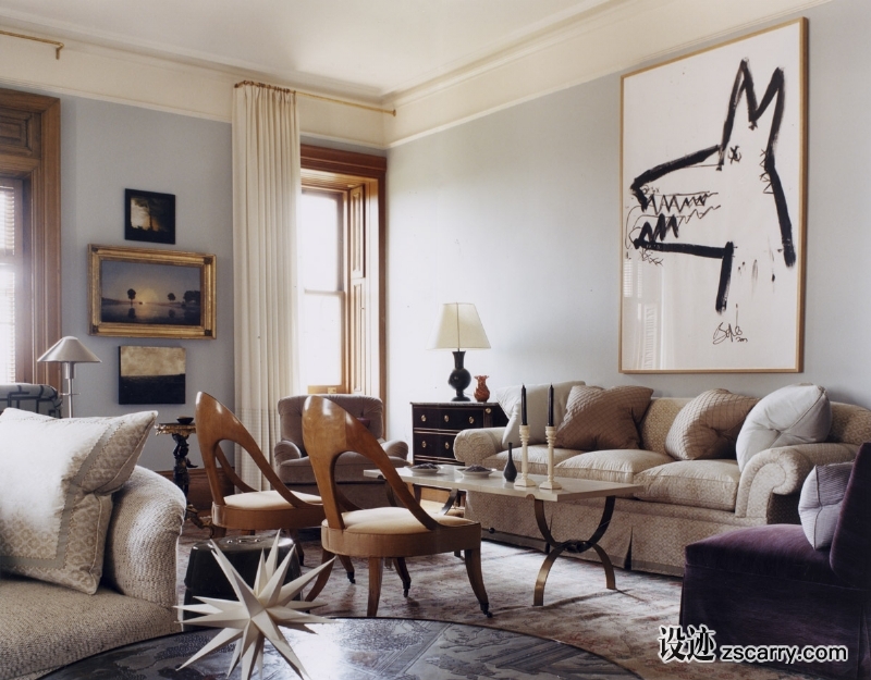 06-Amethyst,+ebony+and+ice+blue+are+great+complimentary+colors+that+can+make+a+room.+.jpg 软装参考,客厅搭配,简欧气氛,