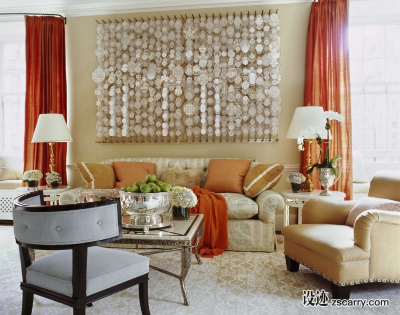 07-If+you+are+a+bit+on+the+timid+side+of+color,+start+with+curtains.+They+are+a+great+confidence+builder.+.jpg 软装参考,客厅搭配,简欧气氛,