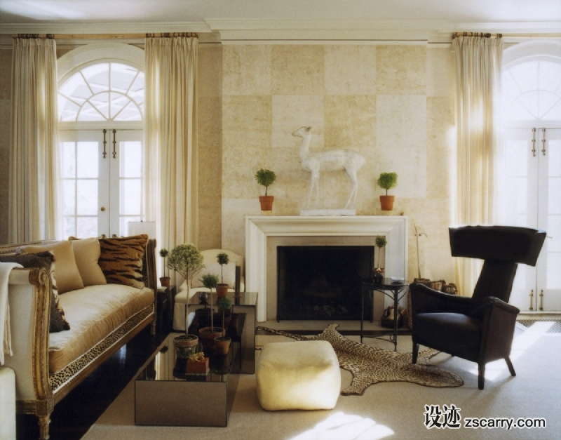 07-The+owners+of+this+1930s+villa+requested+an+immersion+in+a+modernist+parchment+palate.+.jpg 软装参考,客厅搭配,简欧气氛,