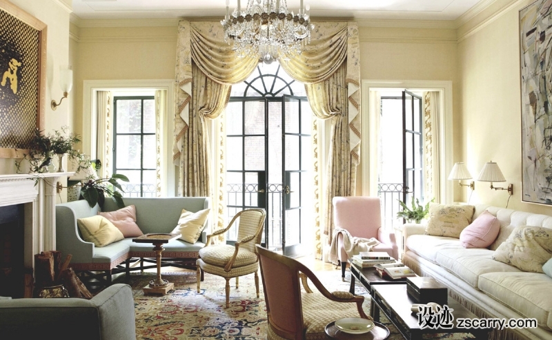 08-My+goal+in+this+Upper+East+Side+townhouse+was+to+soften+the+grand+architecture+with+decorating,+creating,+comfort,+and+refinement.+.jpg 软装参考,客厅搭配,简欧气氛,