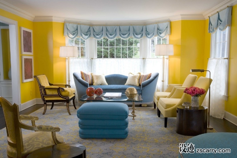 blue-jamie-drake-fairfield.jpg 软装参考,客厅搭配,简欧气氛,