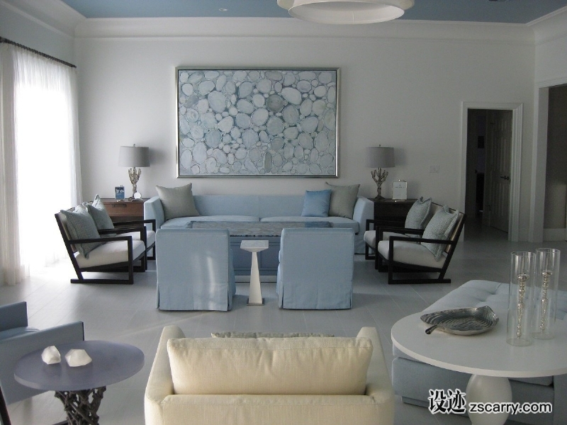 blue-jamie-drake-vero-beach.jpg 软装参考,客厅搭配,简欧气氛,