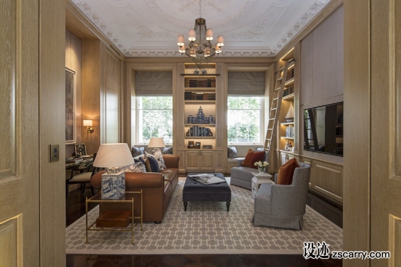 Contemporary-Regency-design-1508-London-library-sitting-area.jpg 软装参考,客厅搭配,简欧气氛,