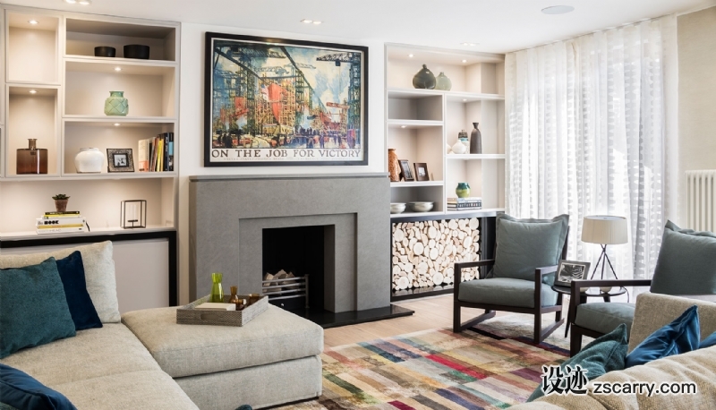 Formal%20living%20room%20with%20fireplace%20in%20Highgate.jpg 软装参考,客厅搭配,简欧气氛,