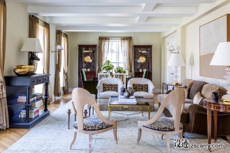 gramercy-park-bennett-leifer-living-dining.jpg 软装参考,客厅搭配,简欧气氛,