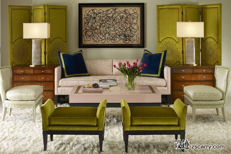 green-interior-design-inspiration-cr-lane.jpg 软装参考,客厅搭配,简欧气氛,