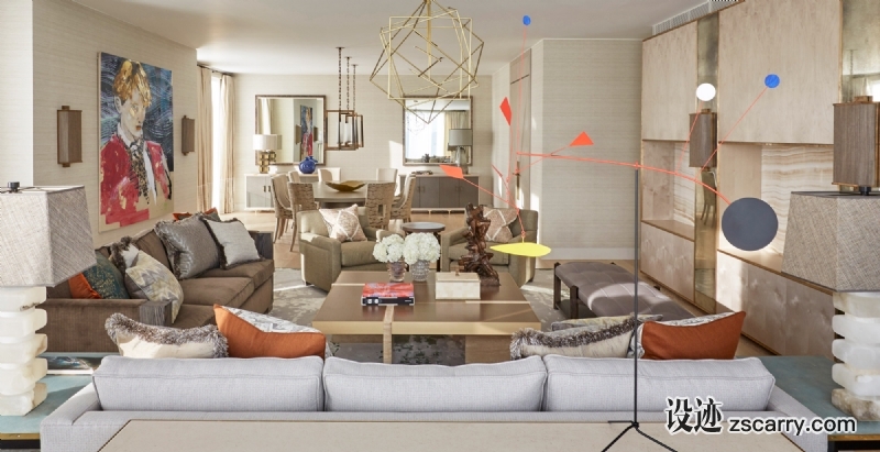 HELEN-GREEN-DESIGN-PENTHOUSE-SOUTH-KNIGHTSBRIDGE-2.jpg 软装参考,客厅搭配,简欧气氛,