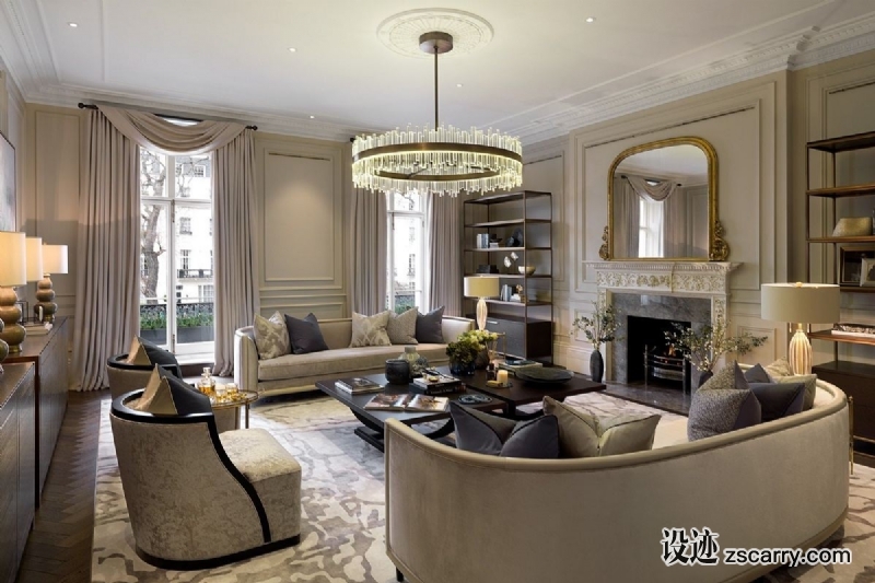 laura-hammett-classic-contemporary-chester-square-drawing-room.jpg 软装参考,客厅搭配,简欧气氛,